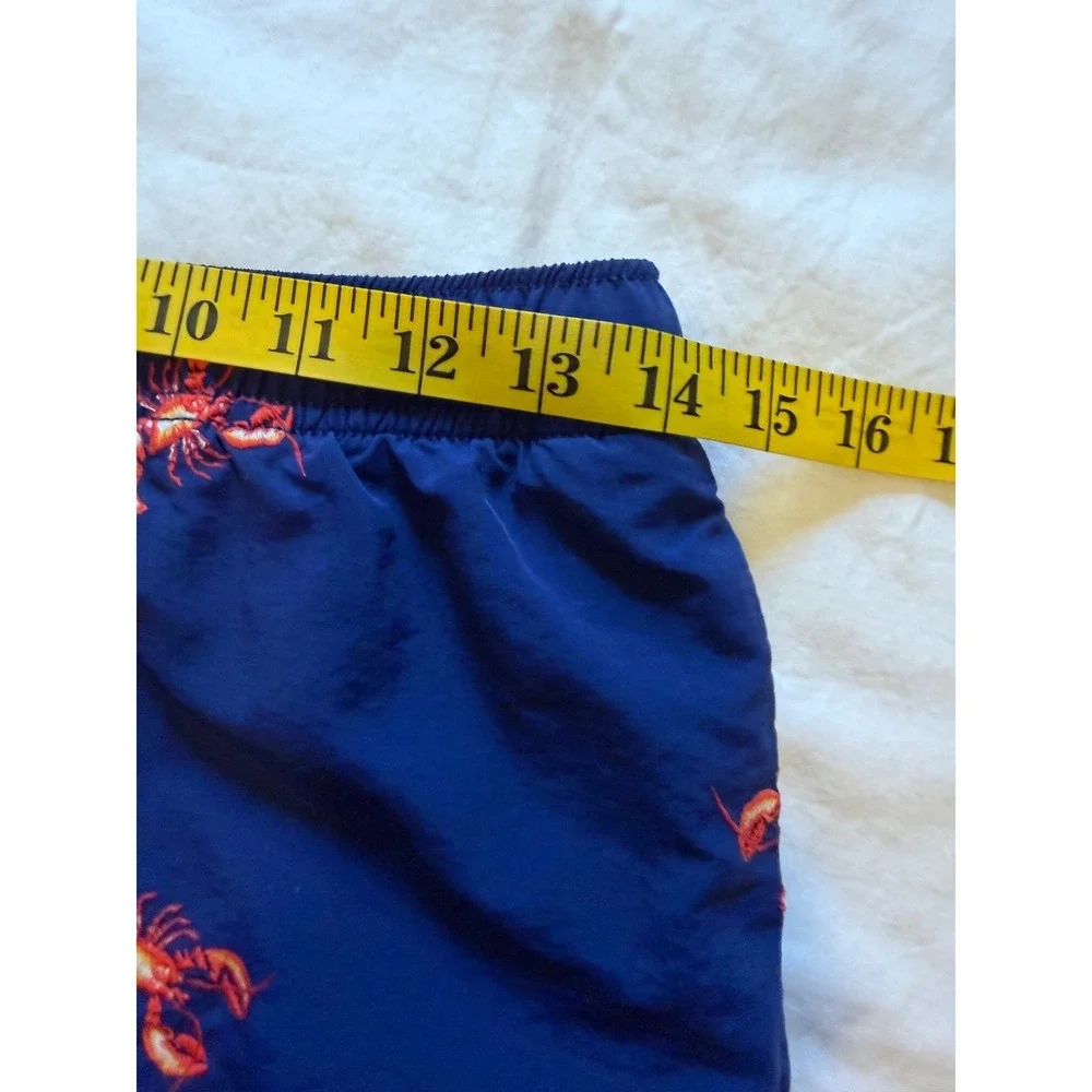 Tommy Bahama Mens Blue Lobster Print Swim Trunks Mesh Lined Shorts Small‎